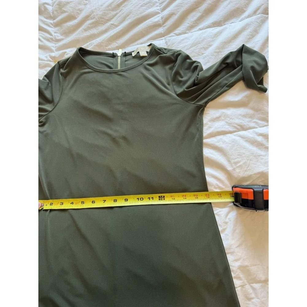 Michael Kors Dress Women's Olive with Gold Zippers Women's XS preppy Office Y2K